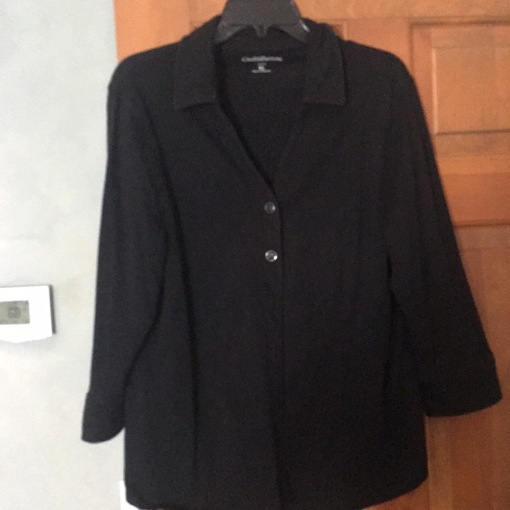 Croft and Barrow v neck collared jacket